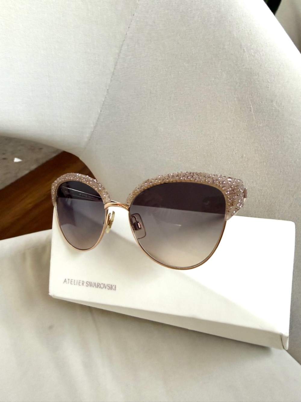 Atelier Swarovski Crystal-Embellished Cat Eye Sunglasses - SK164-P 57F